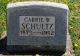Headstone for Carrie Schultz Santmyer