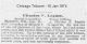 Death notice Charles Franklin LeGate