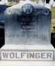 Headstone for Daniel and Susannah Zentmyer Wolfinger