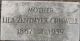 Headstone for Delila Virginia Zentmyer Criswell