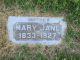 Headstone for Mary Jane Strahorn Garrett